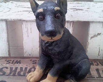 diamond doberman statue