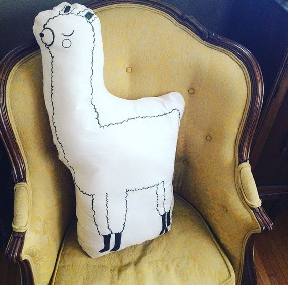 Llama Pillow Animal Pillow Stuffed Llama Soft by maidenkentucky