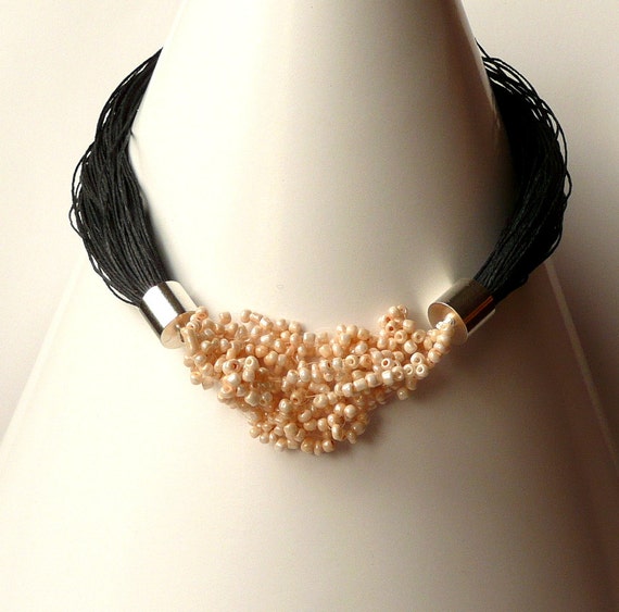 Necklace Linen necklace Necklaces jewelry eco by Feltpoint