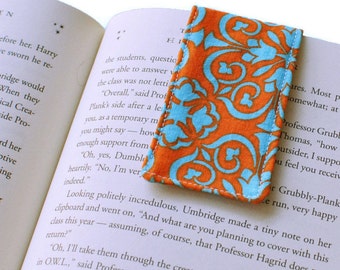 Magnetic Bookmark Fabric Bookmark Yellow Paisley Book