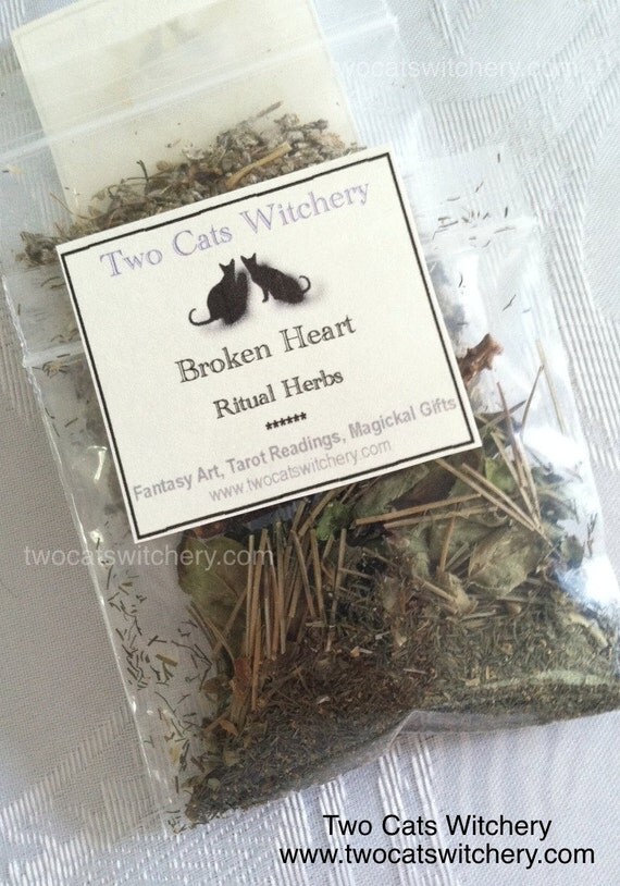 Broken Heart Ritual Herbs Wiccan Pagan By Twocatswitchery On Etsy