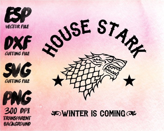 game of thrones House Stark Clipart SVG Cutting ESP