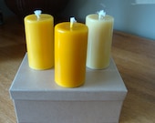 Three Pure Australian Beeswax Candles in a gift box Three Pure Australian Beeswax Candles in a gift box