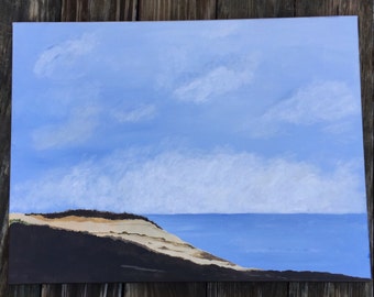 Clouds. Original acrylic painting 18x24. Beach scene painting