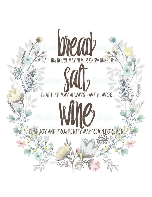 Bread Salt Wine It's a Wonderful Life Quote by MaleeBrownDesign