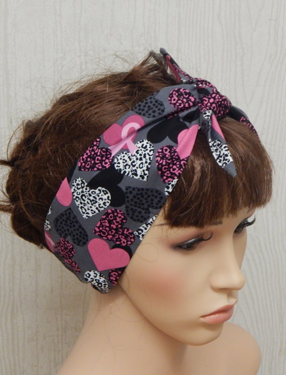 Retro Headband Cotton Hair Band Self Tie Headbands Tie Up