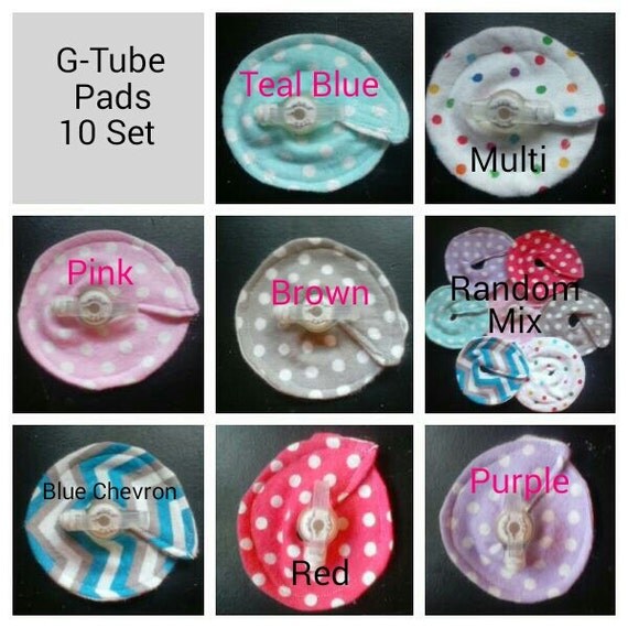 G tube GJ Button Pads Cover set of 10 by KBAEGifts on Etsy