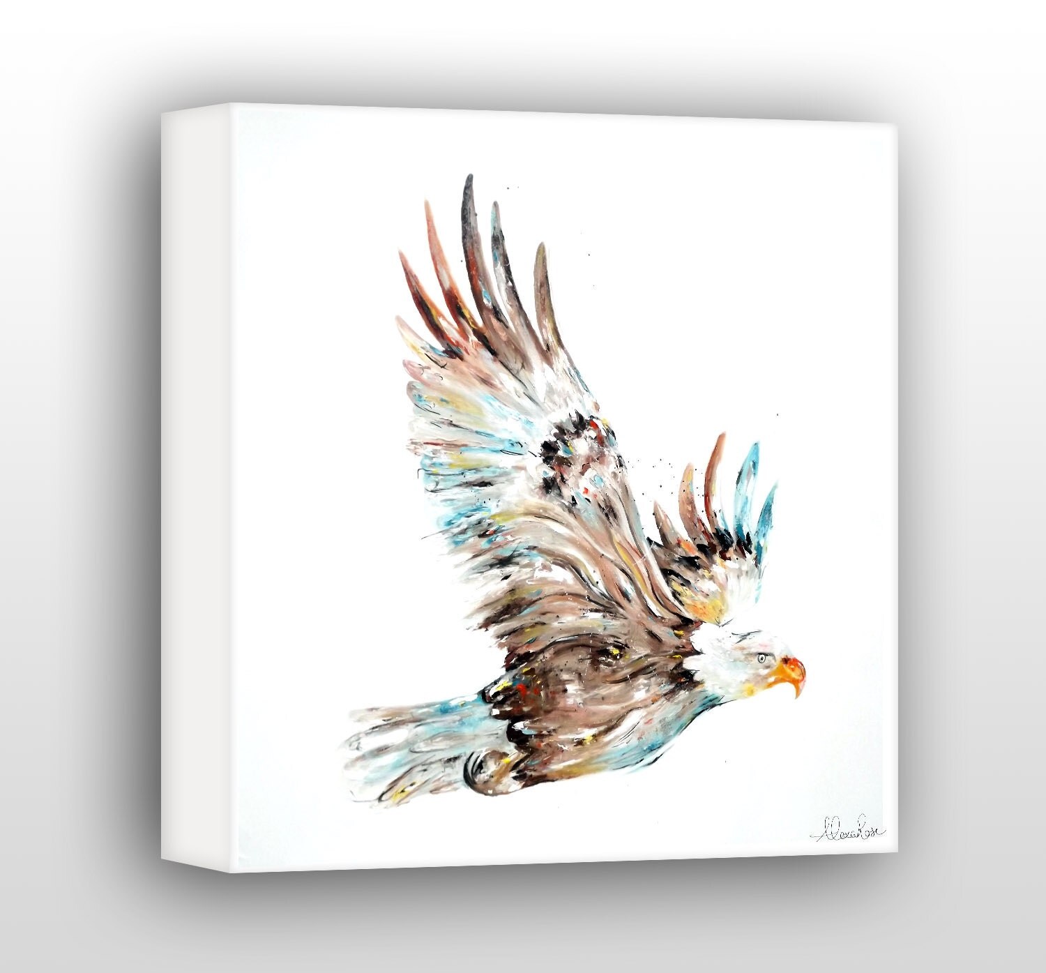 Golden Eagle Art Extra Large Wall Art on Canvas 40 x 40