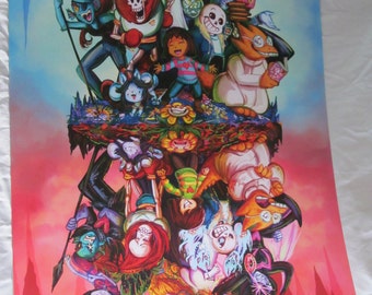 Undertale video game print A3 in size