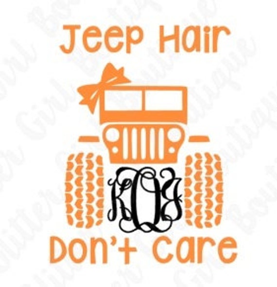 Jeep Hair Don T Care Monogram Decal