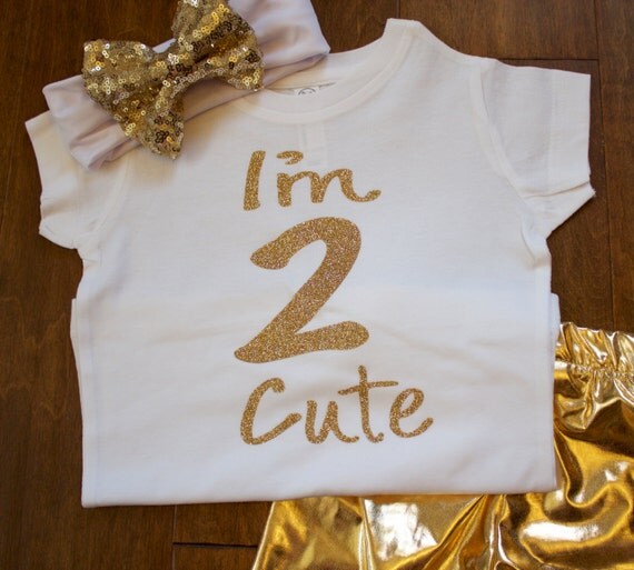 Two Birthday Shirt I'm Two Cute Shirt 2nd Birthday Shirt