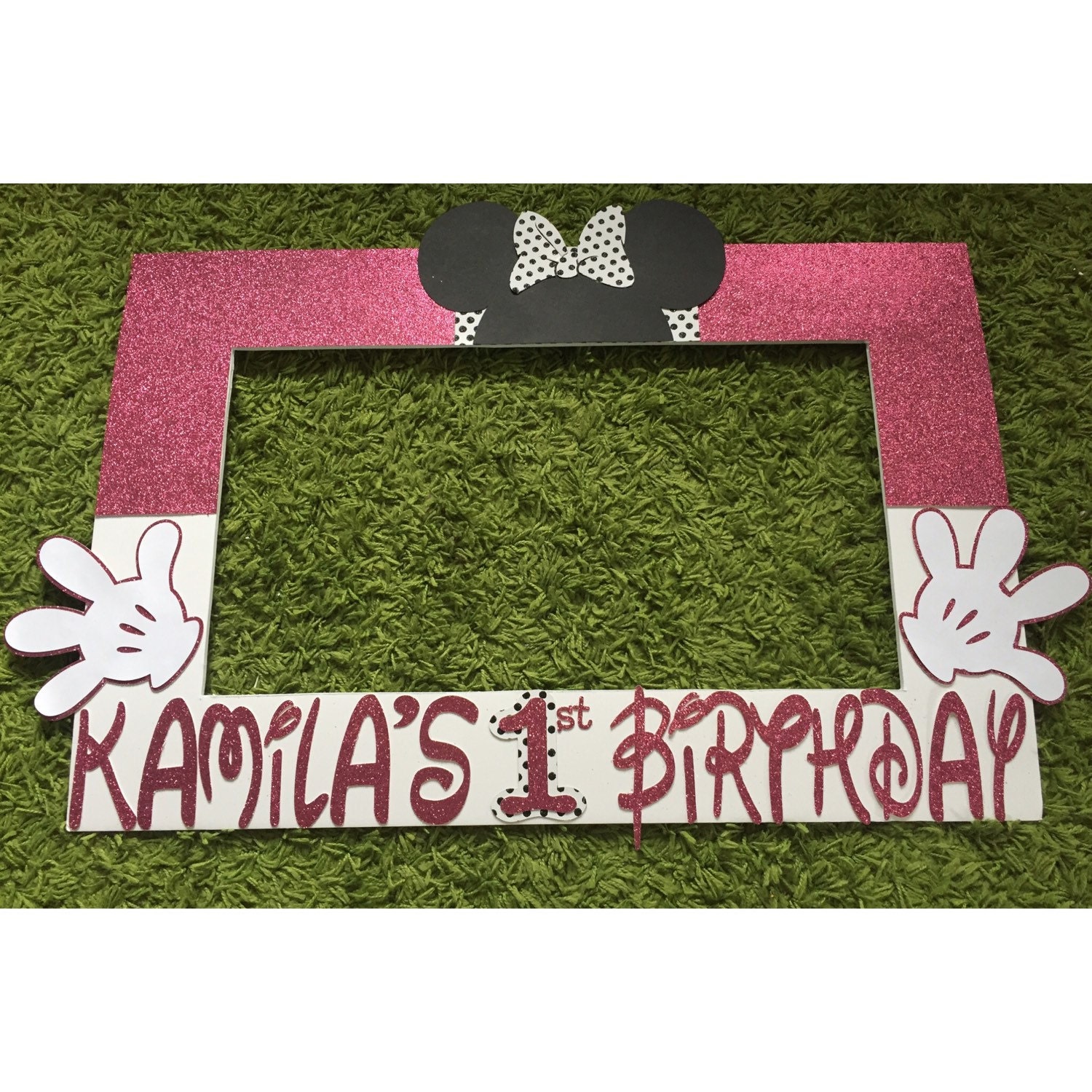 Minnie Mouse Photo frame prop Minnie Mouse by MKBowtiqueDecor