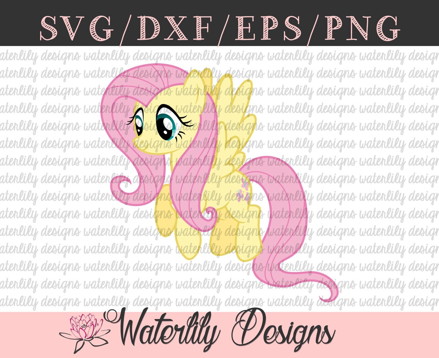 Download My Little Pony Fluttershy SVG Cut File Clipart by ...