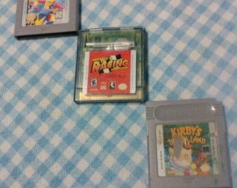 Lot of 3 Nintendo Game Boy Game cartridges ( 2-GB / 1-GB Color) Loose, NO Books or Boxes ( Kirby Dream Land / Micky's Racing / Wave Race )