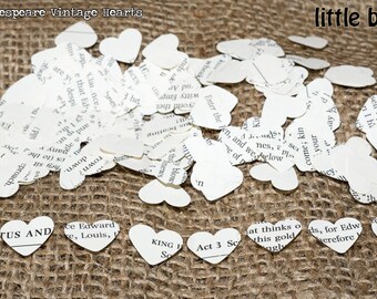 1000 x Shakespeare Confetti Hearts