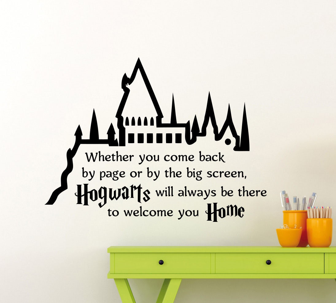 Harry Potter Hogwarts Wall Decal Quote Lettering Magic Castle