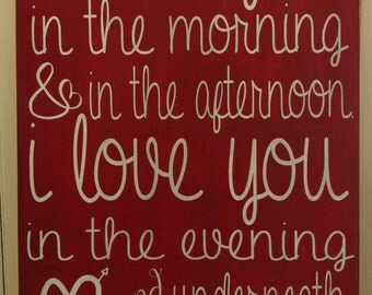 Valentines's Day Decor, I Love You, Wood Sign, Painted Sign, Inspirational Sign, Valentine Decor, Valentines Day Mantle - Skidamarink - Love