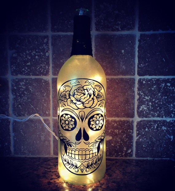 skull shaped wine bottle