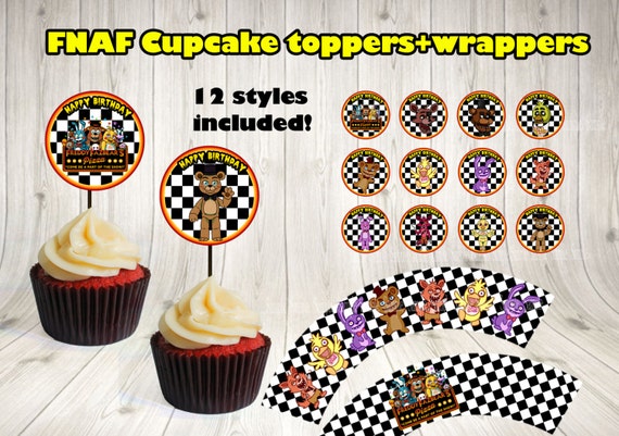 Five Nights at Freddy's cupcake toppers Five by DecorationsLeon