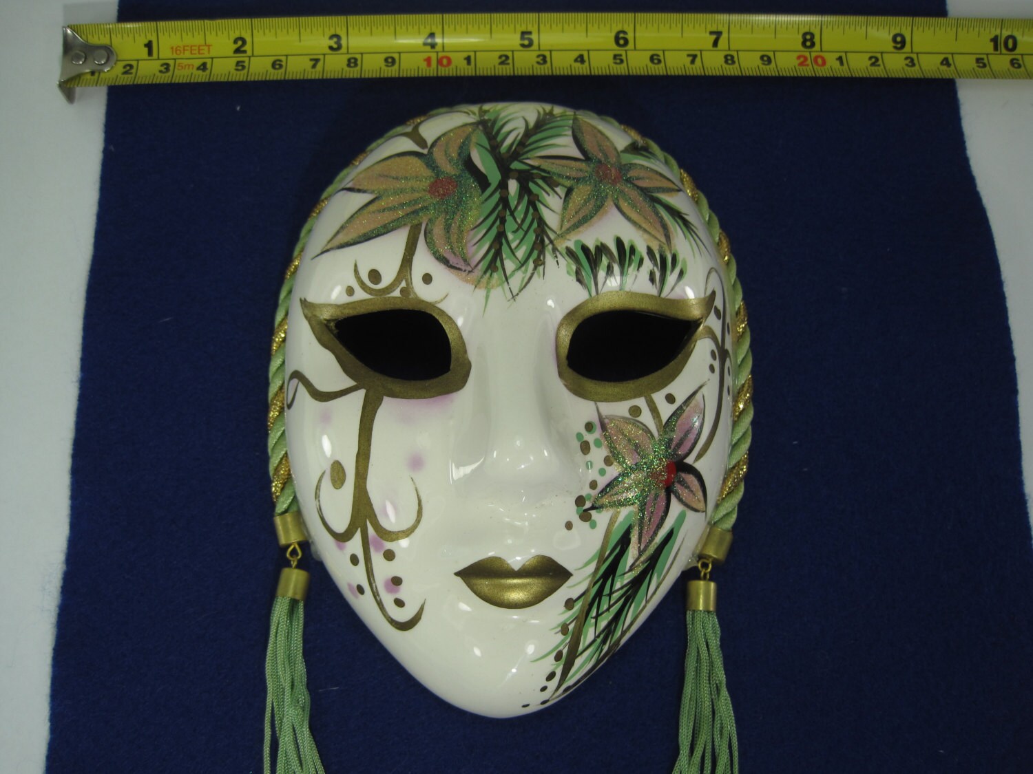 Vintage Japanese Hand Painted Porcelain Face Mask by HipTrends2015