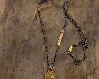 Libra Necklace, Zodiac Necklace, Horoscope Necklace, Mens Zodiac Necklace, Mens Pendant, Men's Jewelry, Men's Horoscope Necklace
