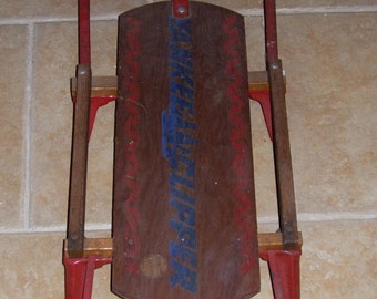 Antique Sled Child's Wooden Sled Vintage Sled 1950's