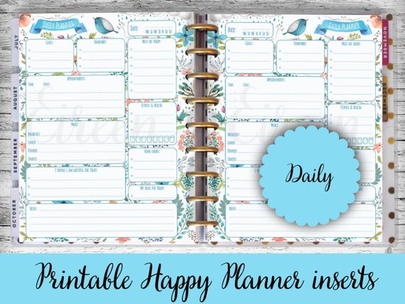 Happy Planner Printable Pages Daily Planner Daily Printable