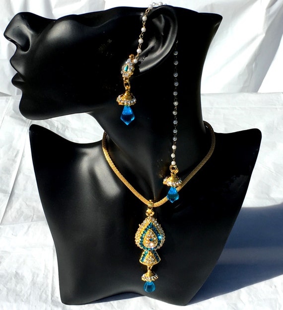 Rajasthani Necklace Set Indian Jewelry Party Wear by PureIndianArt