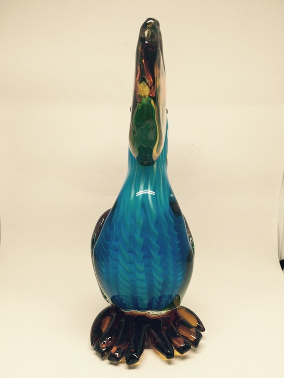 SALE 1960's Murano Glass Pelican