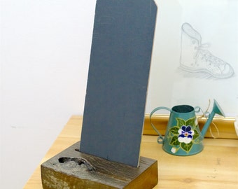 Rustic Chalkboard (small square) with Stand/Holder, Rustic Fence Post Chalkboard (B4)