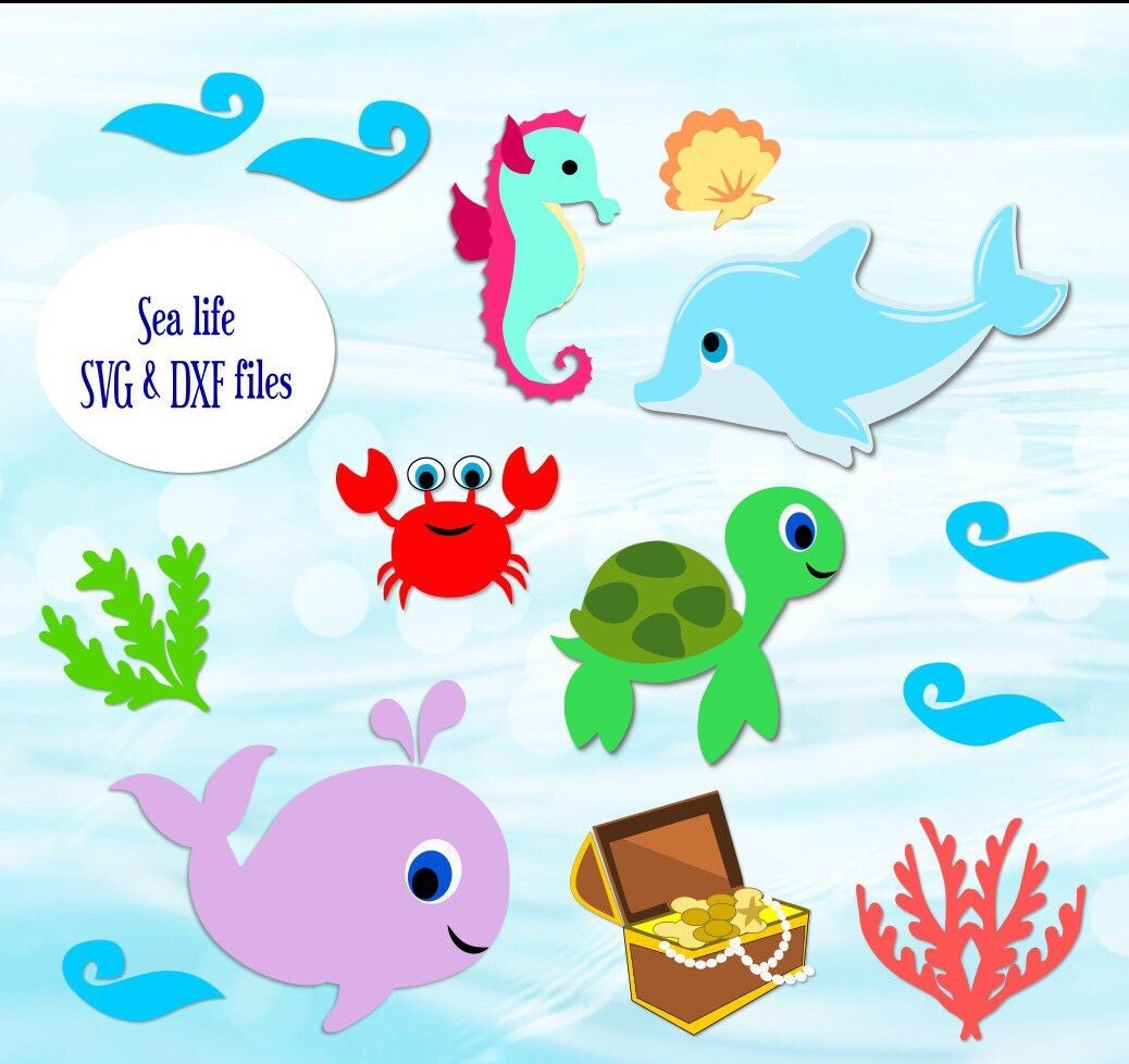 Sea Life SVG Cutting Files Dolphin Svg cutting files SVG cut