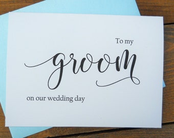 TO MY GROOM on our Wedding Day Card, Groom Wedding Day Card, To My Groom Card, Groom Gift, Groom Gift from Bride, Groom Wedding Gift