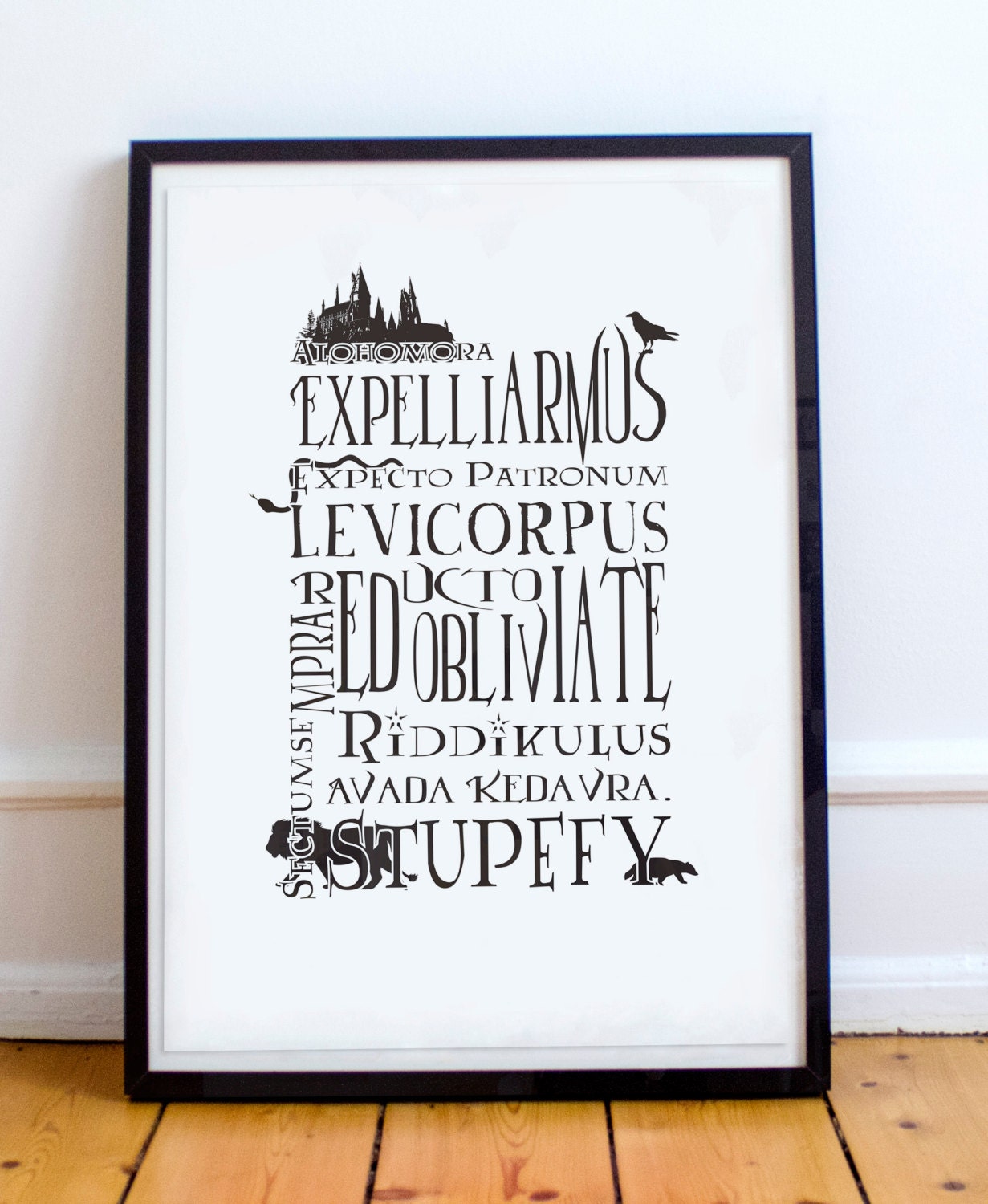 Harry Potter inspiriert TypografiePlakatDruck Harry Potter