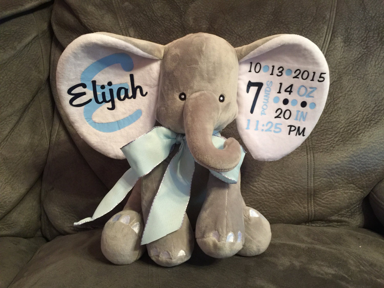 Personalized Birth Announcement Elephant by EnchantedCreationsWE
