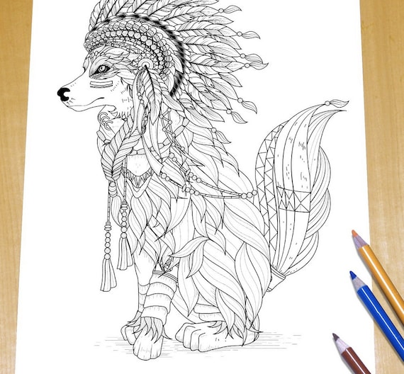 Free Adult Coloring Sheets Indian 6