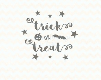 Trick or treat SVG, Halloween SVG File, halloween cutting file, halloween decor DIY, cricut design space, silhouette studio file