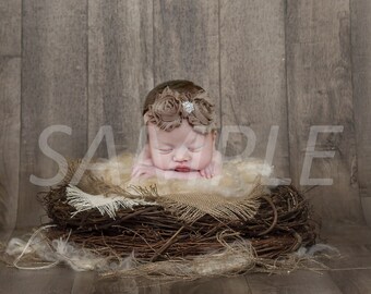Digital Backdrop/prop - newborn nest with burlap