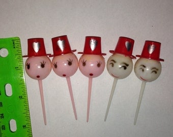 Vintage Cupcake Picks for Valentine's Day or New Years