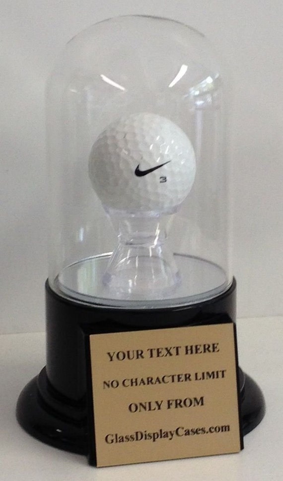 Single Golf Ball Hole in One Glass Display Case Round Dome