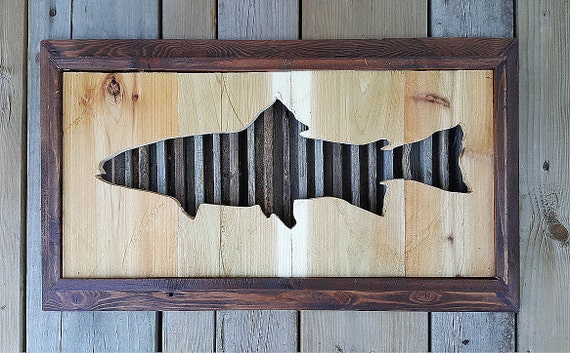 Scheune Holz Lachs prägen die Silhouette schöne von MRManCrafts