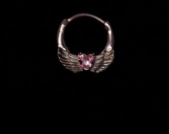Winged red & pink Septum Clicker