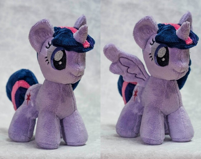 Plush Twilight Sparkle Magnetic Wings Custom Chibi Pony 8 inches My Little Pony Toy