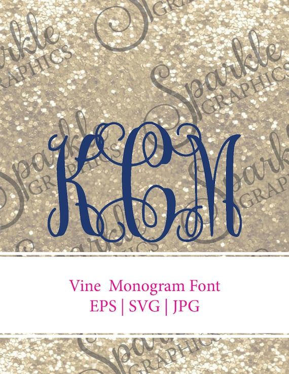 Vine Monogram Font Vine Monogram SVG File by SparkleGraphics16