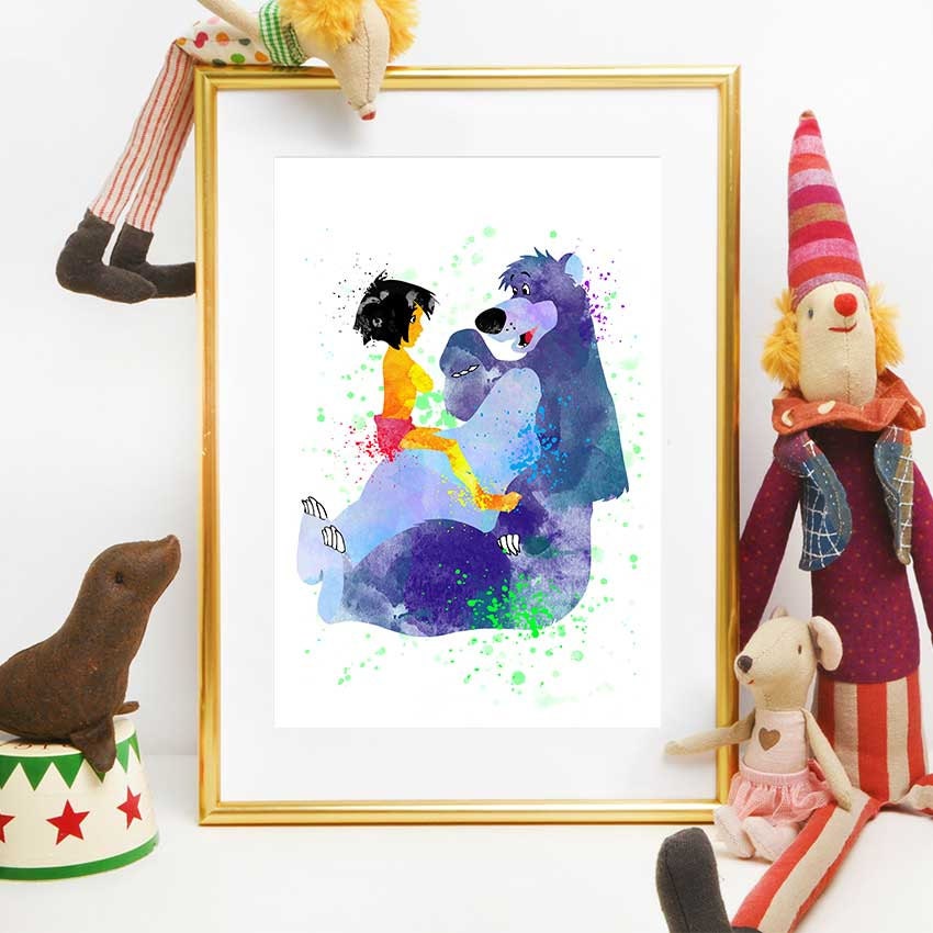 Baloo And Mowgli Jungle Book Baby Birthday Gift Disney by PointDot
