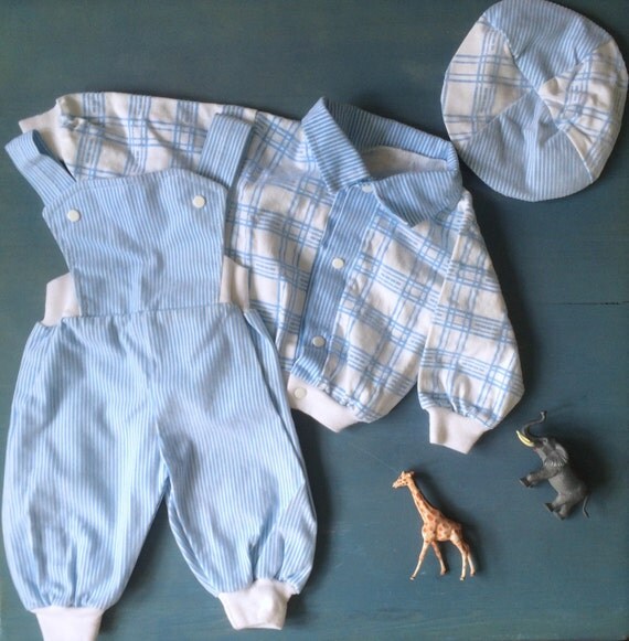 Items similar to Baby Boy Set from the 60s, Baby Boy Clothes 6-9 months ...