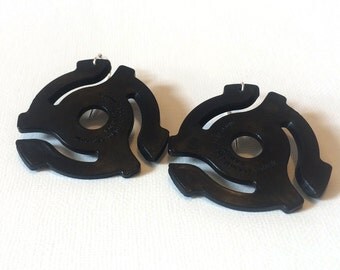 Black 45 Adaptor Earrings