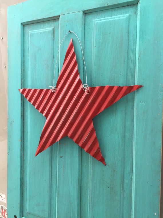 Rustic tin star rustic patriotic decor tin star tin