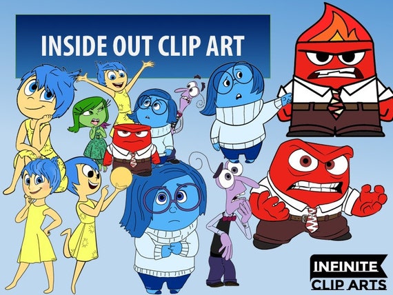 24 Inside Out Disney Clip art Printable Digital Clipart