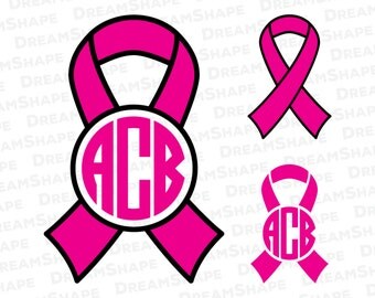 Ribbon SVG Files, Cancer Ribbon SVG Files, Ribbon Monogram Svg, Split Svg, Ribbon SVG, for Cricut Machine, Vinyl Cutters, Instant Download