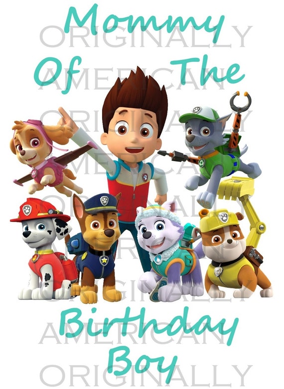 Paw Patrol Mommy Daddy Brother Sister of Birthday DIGITAL